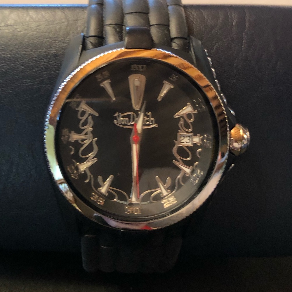 Black Von Dutch Watch Unisex Like New Condition